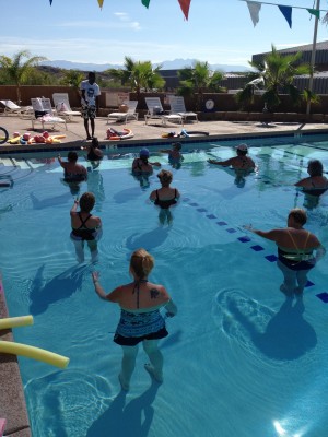 The water makes it easy for many to move with more ease